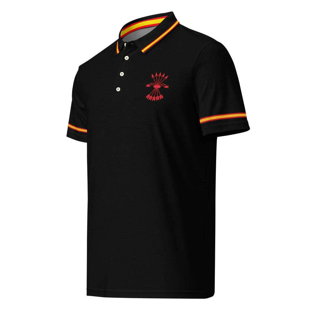 Comprar Polo ajustado para hombre Falange Española La Flamenca de Borgoña, Bandera de España, Cruz de Borgoña, Patricia Muñoz, VOX