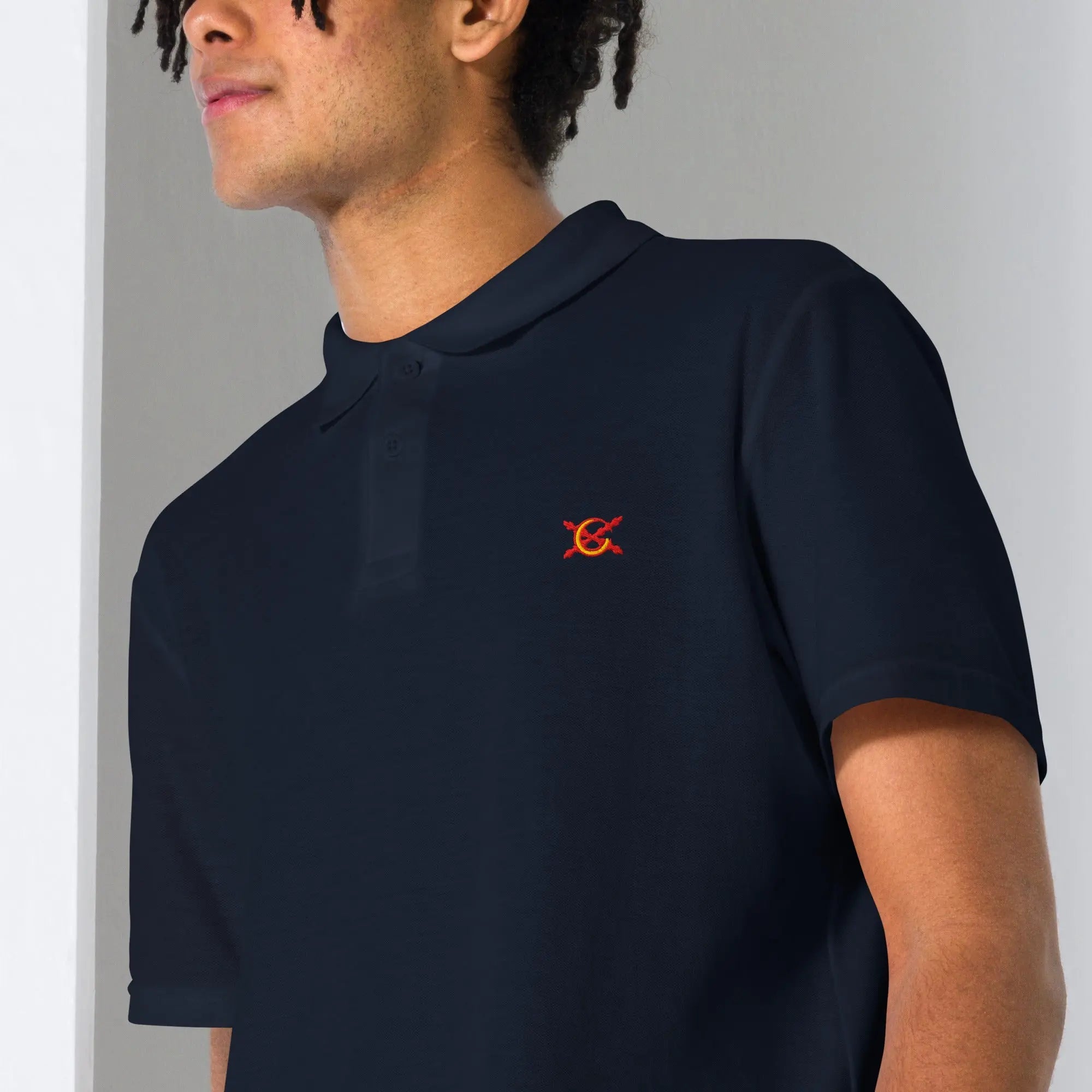Comprar Polo de piqué unisex La Flamenca de Borgoña, Bandera de España, Cruz de Borgoña, Patricia Muñoz, VOX