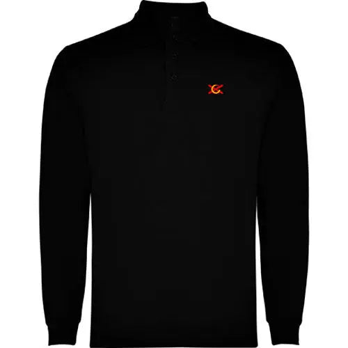Comprar Polo Bandera España negro manga larga hombre Bandera España La Flamenca de Borgoña Patricia Muñoz VOX