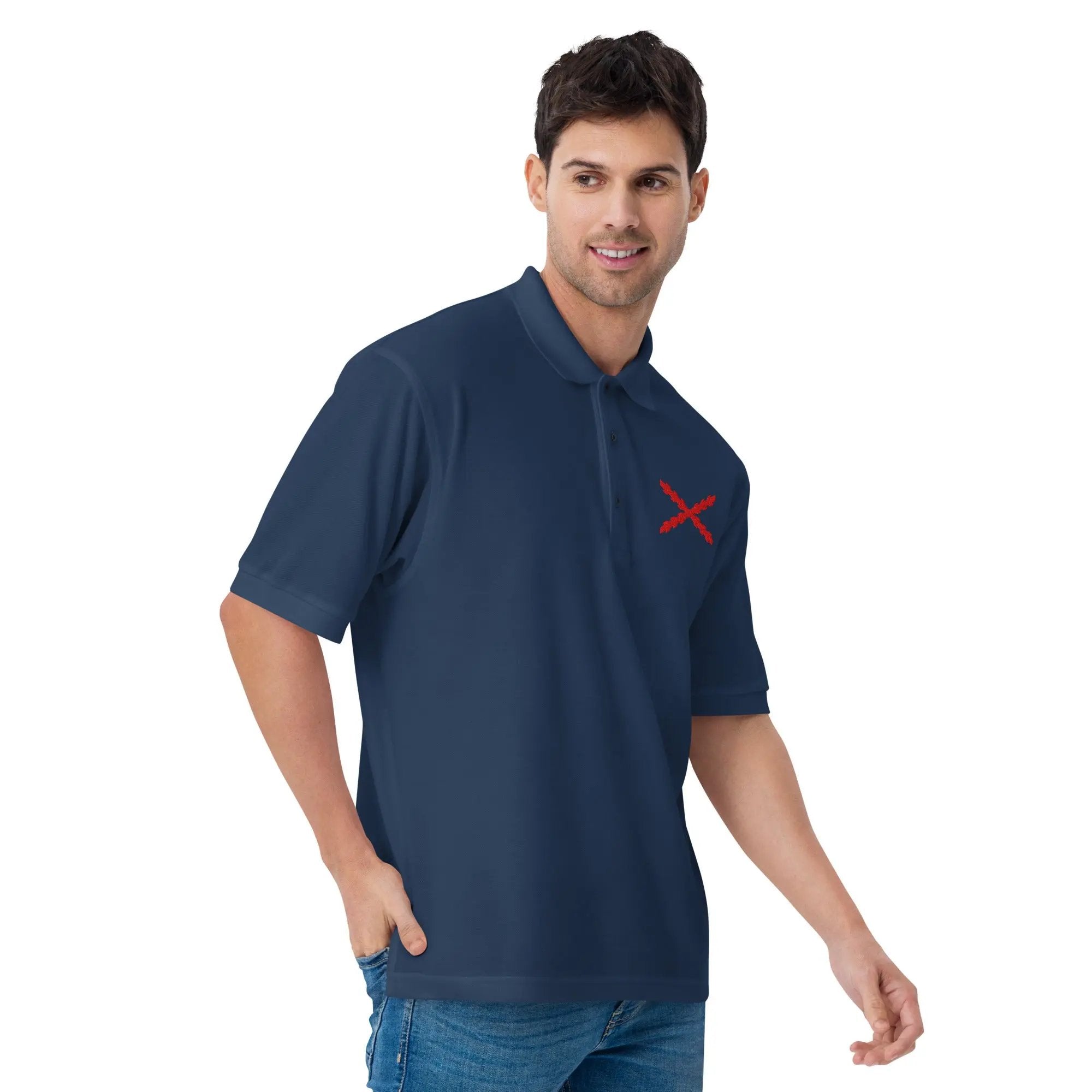 Comprar Polo para hombre premium Cruz de Borgoña La Flamenca de Borgoña Bandera España