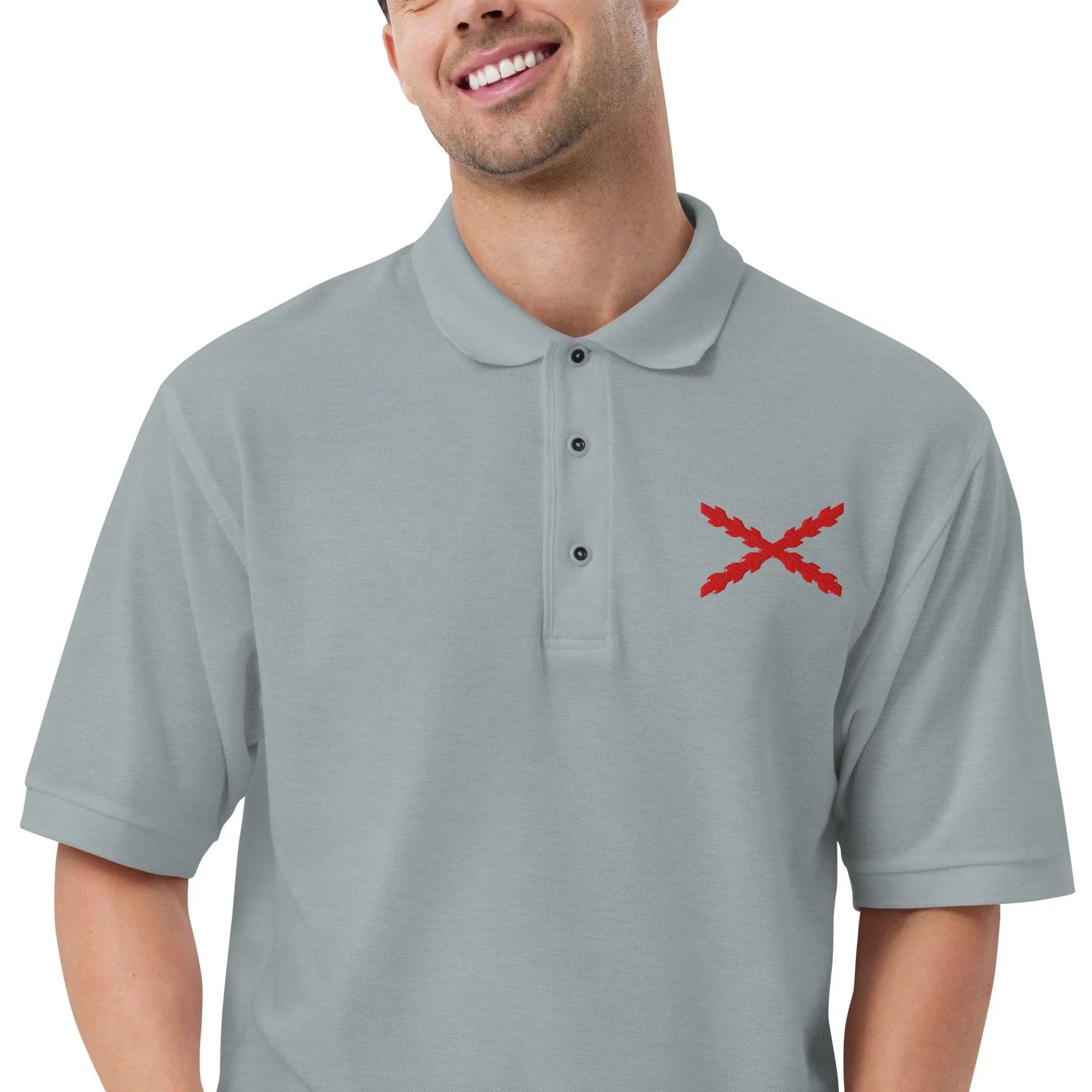 Comprar Polo para hombre premium Cruz de Borgoña La Flamenca de Borgoña Bandera España