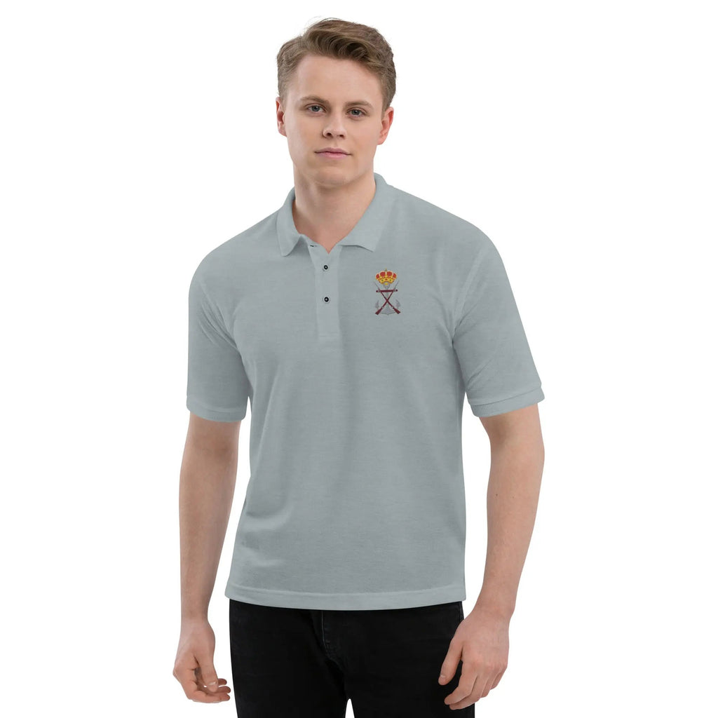 Comprar Polo para hombre premium Infantería de Marina La Flamenca de Borgoña, Bandera de España, Cruz de Borgoña, Patricia Muñoz, VOX
