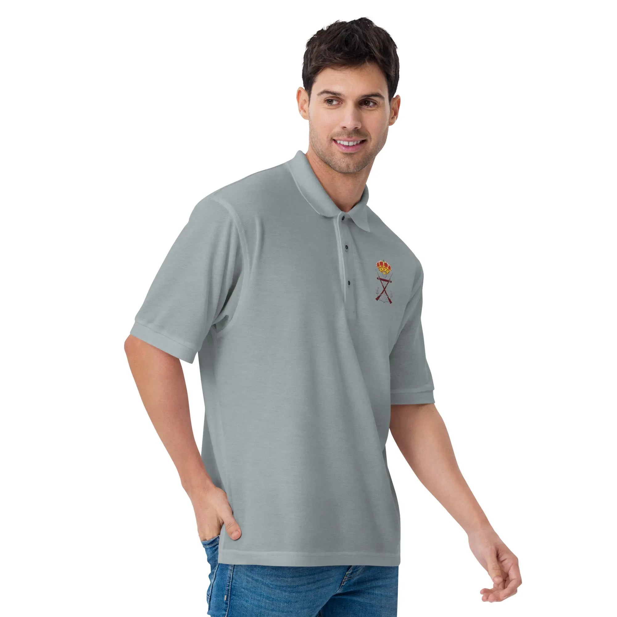 Comprar Polo para hombre premium Infantería de Marina La Flamenca de Borgoña, Bandera de España, Cruz de Borgoña, Patricia Muñoz, VOX
