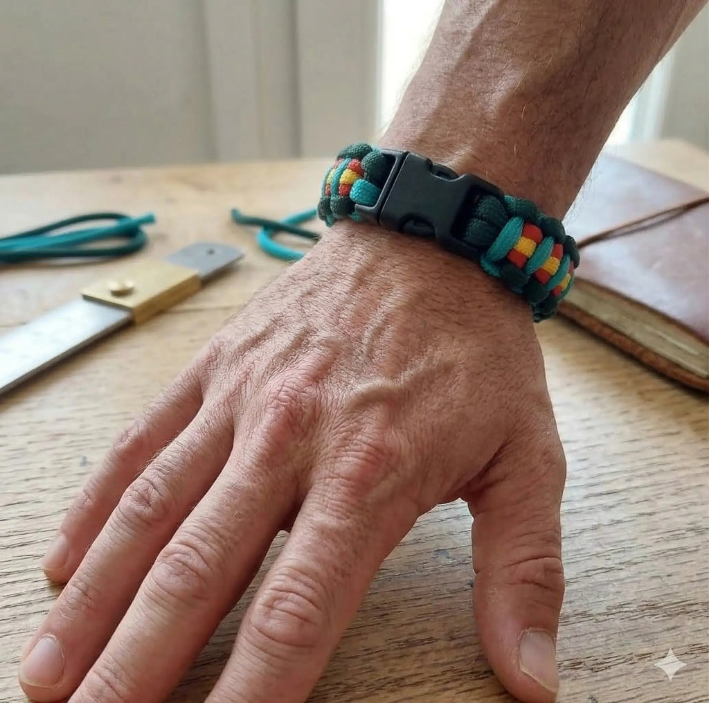 Pulsera paracord Dos Verdes bandera España