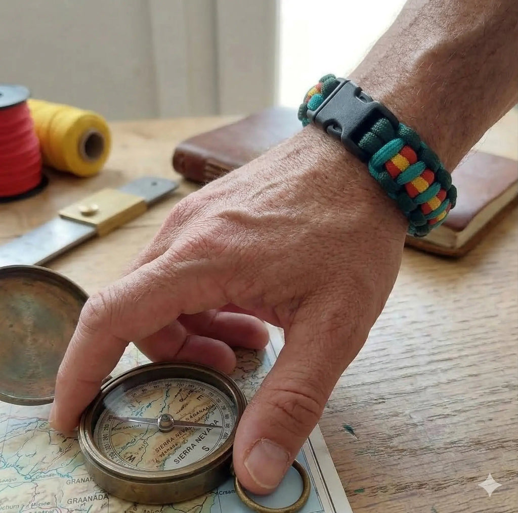 Pulsera paracord Dos Verdes bandera España