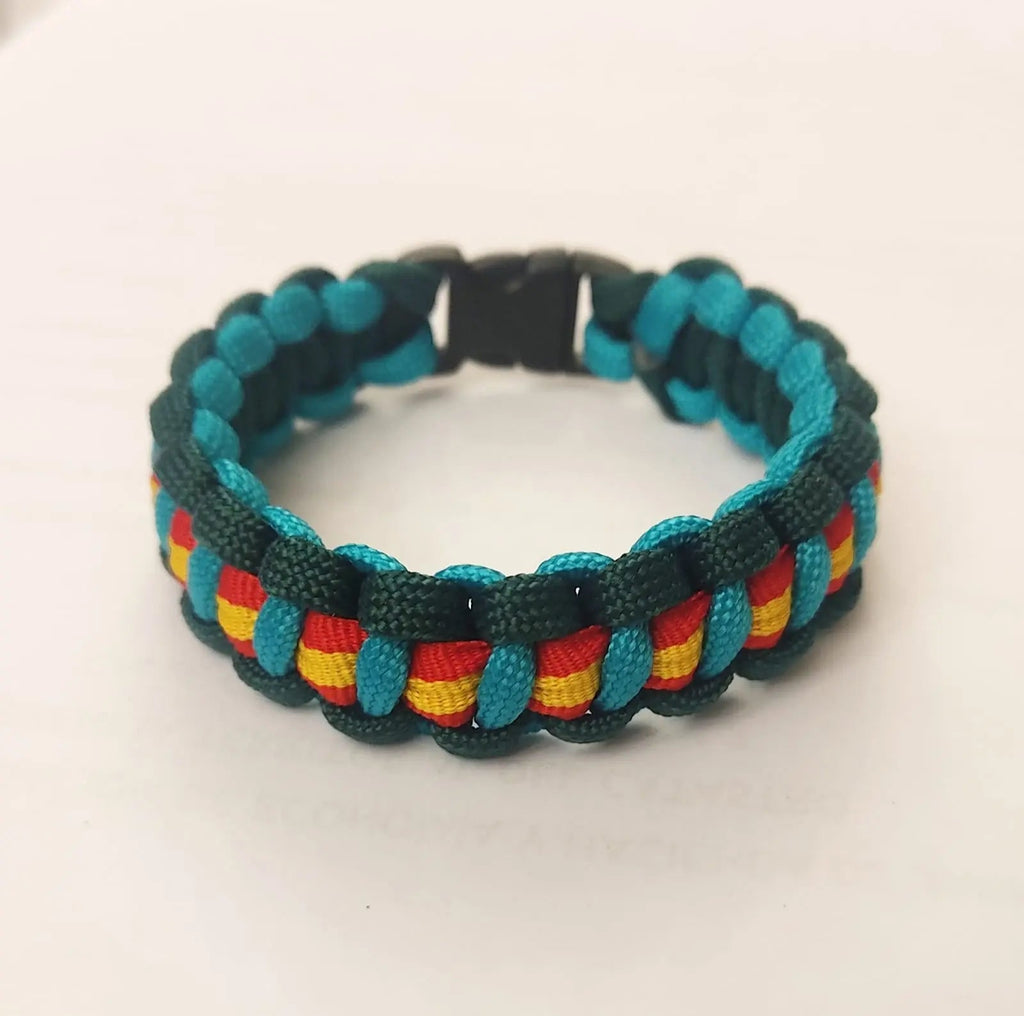 Pulsera paracord Dos Verdes bandera España