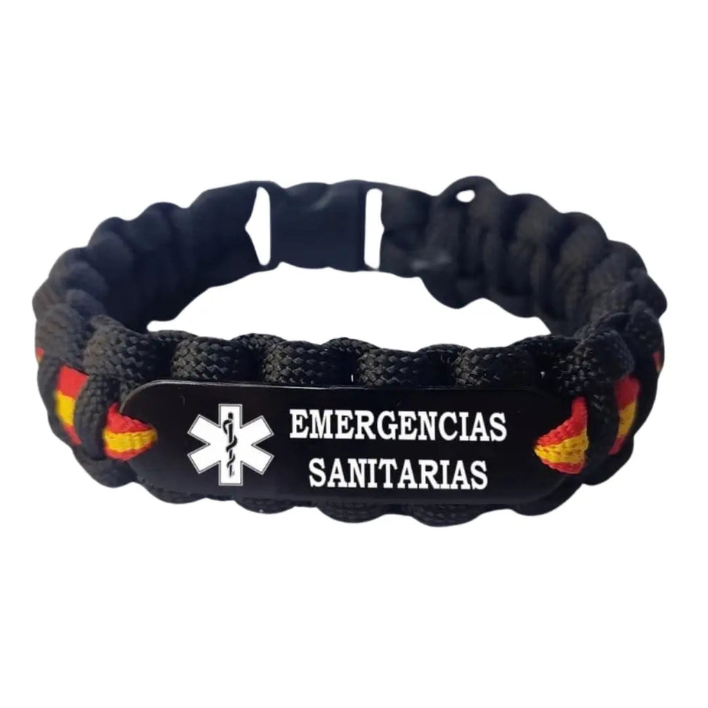Pulsera paracord Emergencias Sanitarias Bandera España