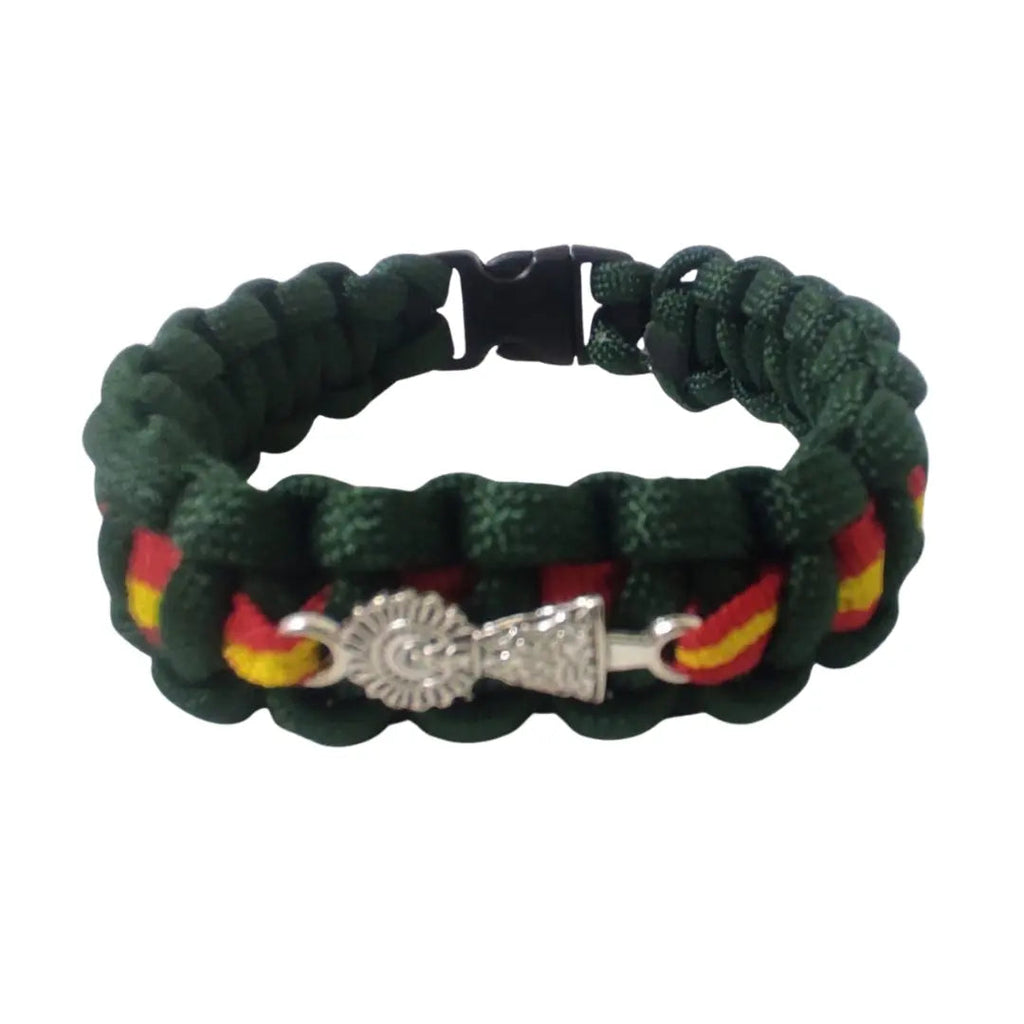 Pulsera paracord Virgen del Pilar Bandera España
