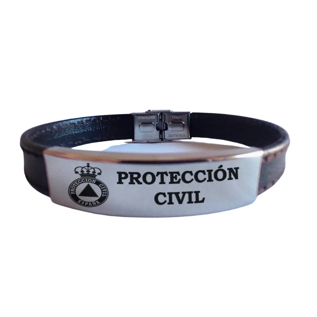 Pulsera piel Protección Civil