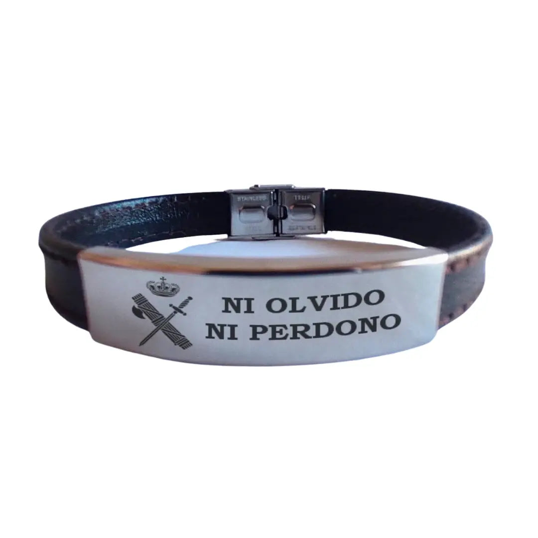 Pulsera piel Guardia Civil Ni olvido ni Perdono