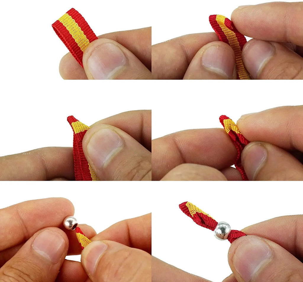 Comprar Pulsera tela Bandera España con lazo y bola Bandera España La Flamenca de Borgoña Patricia Muñoz VOX