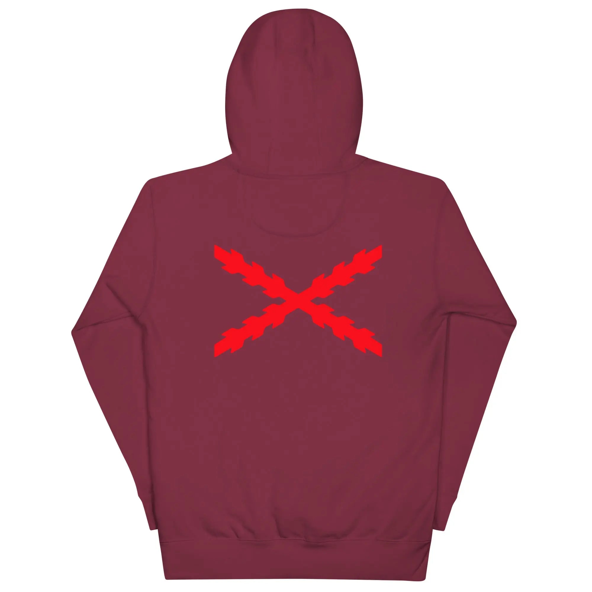 Comprar Sudadera Aspa de Borgoña capucha unisex Bandera España La Flamenca de Borgoña Patricia Muñoz VOX