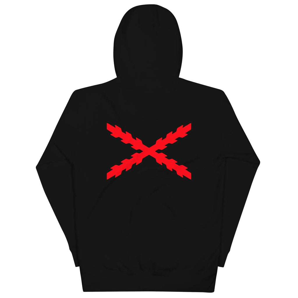 Comprar Sudadera Aspa de Borgoña capucha unisex Bandera España La Flamenca de Borgoña Patricia Muñoz VOX