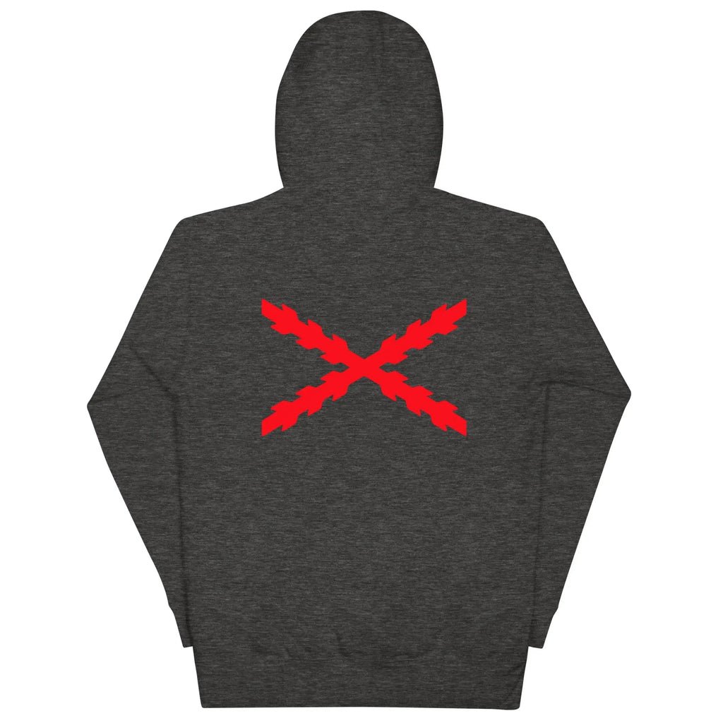 Comprar Sudadera Aspa de Borgoña capucha unisex Bandera España La Flamenca de Borgoña Patricia Muñoz VOX