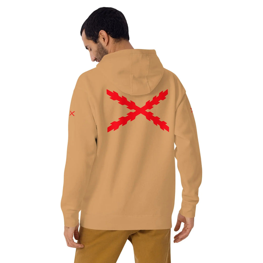 Comprar Sudadera Aspa de Borgoña capucha unisex Bandera España La Flamenca de Borgoña Patricia Muñoz VOX