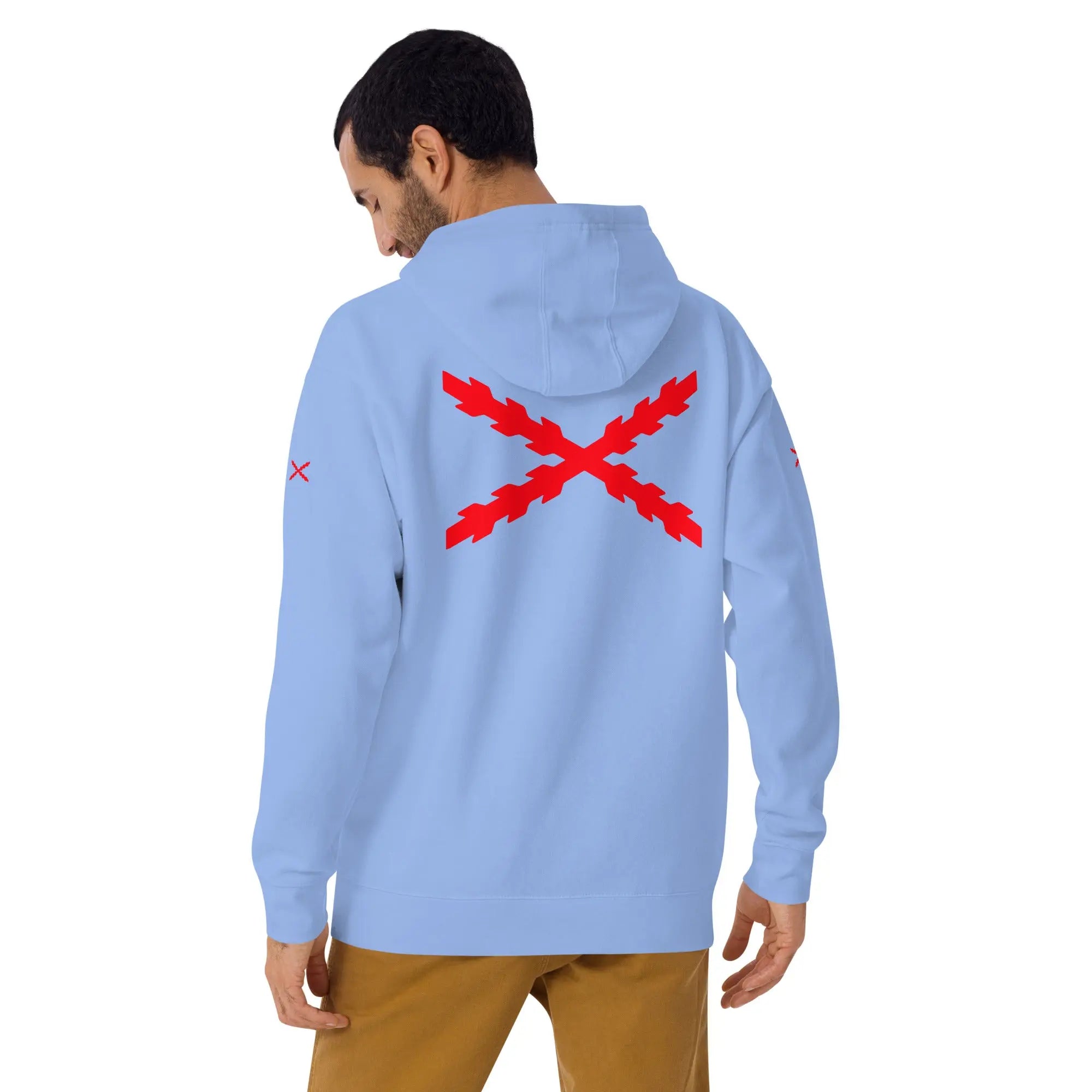 Comprar Sudadera Aspa de Borgoña capucha unisex Bandera España La Flamenca de Borgoña Patricia Muñoz VOX