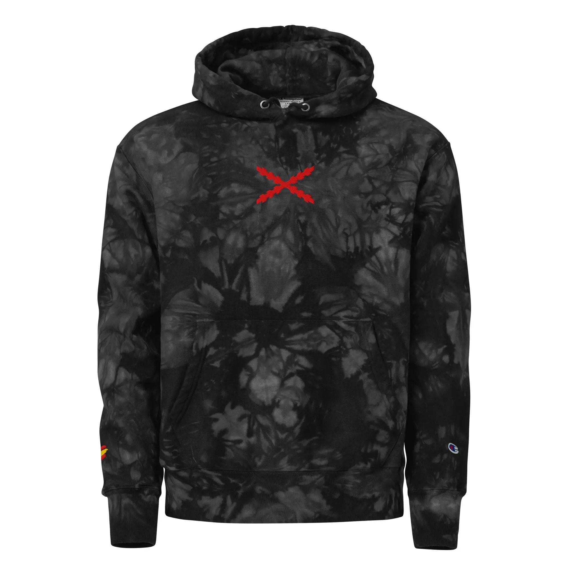 Comprar Sudadera Champion tie-dye unisex Cruz de Borgoña La Flamenca de Borgoña Bandera España