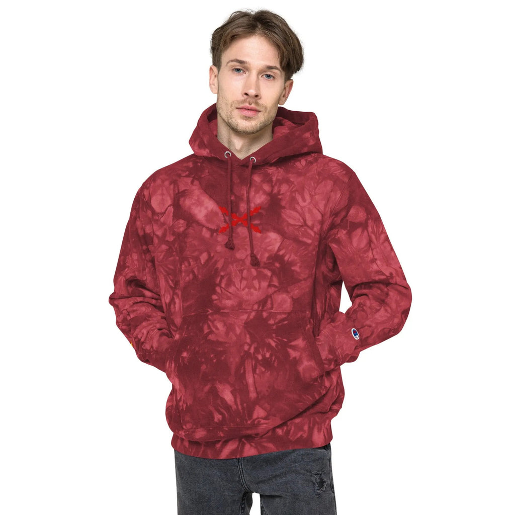 Comprar Sudadera Champion tie-dye unisex Cruz de Borgoña La Flamenca de Borgoña Bandera España