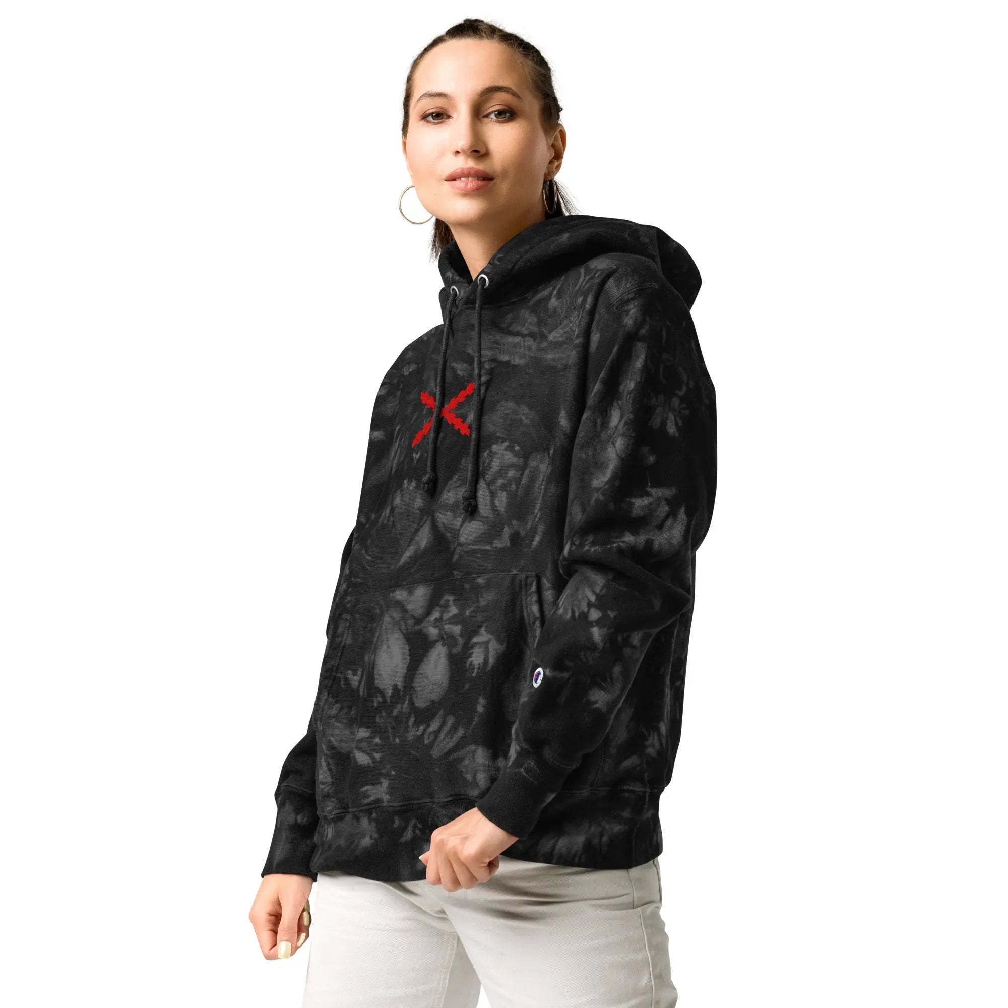 Comprar Sudadera Champion tie-dye unisex Cruz de Borgoña La Flamenca de Borgoña Bandera España