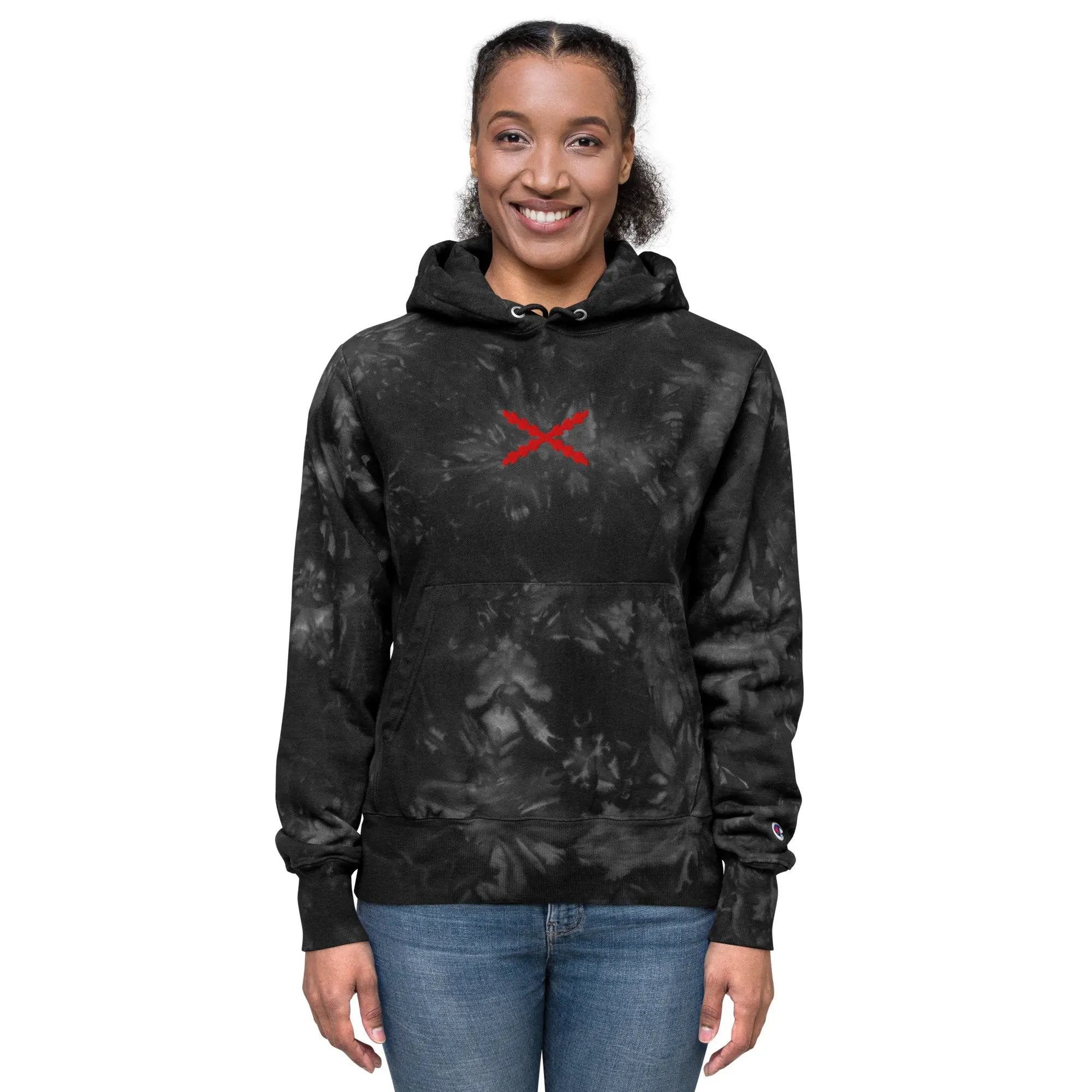 Comprar Sudadera Champion tie-dye unisex Cruz de Borgoña La Flamenca de Borgoña Bandera España