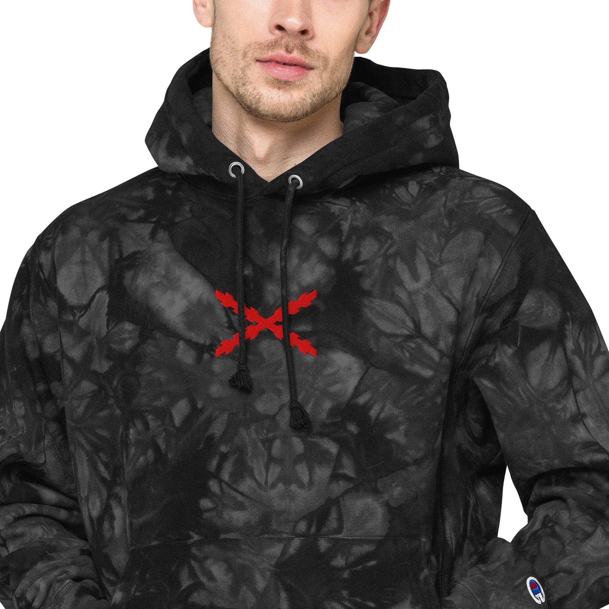 Comprar Sudadera Champion tie-dye unisex Cruz de Borgoña La Flamenca de Borgoña Bandera España