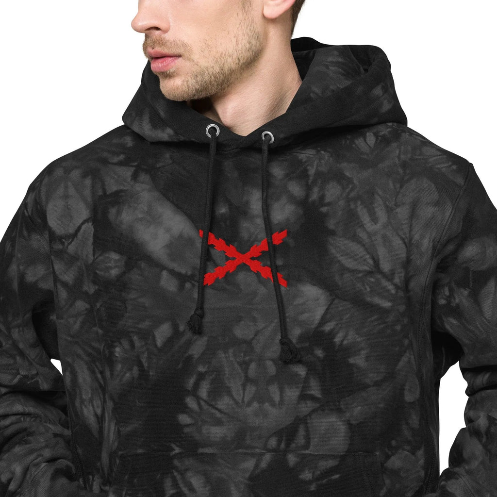 Comprar Sudadera Champion tie-dye unisex Cruz de Borgoña La Flamenca de Borgoña Bandera España