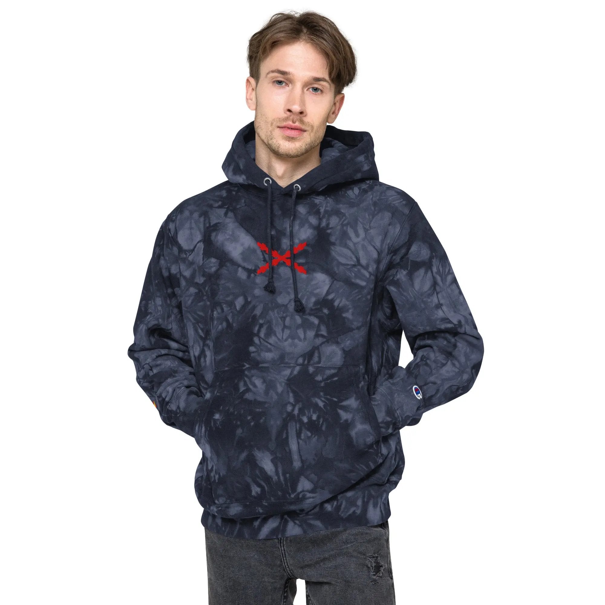 Comprar Sudadera Champion tie-dye unisex Cruz de Borgoña La Flamenca de Borgoña Bandera España