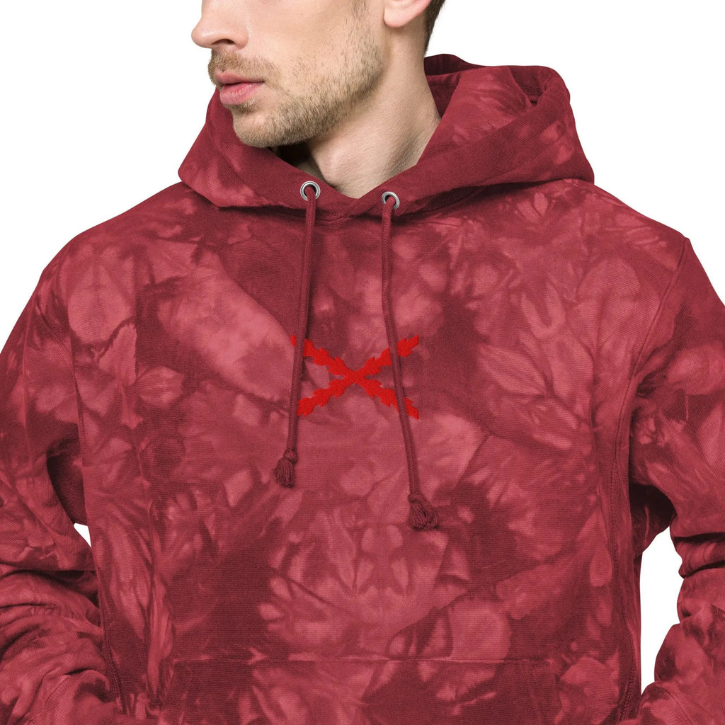 Comprar Sudadera Champion tie-dye unisex Cruz de Borgoña La Flamenca de Borgoña Bandera España