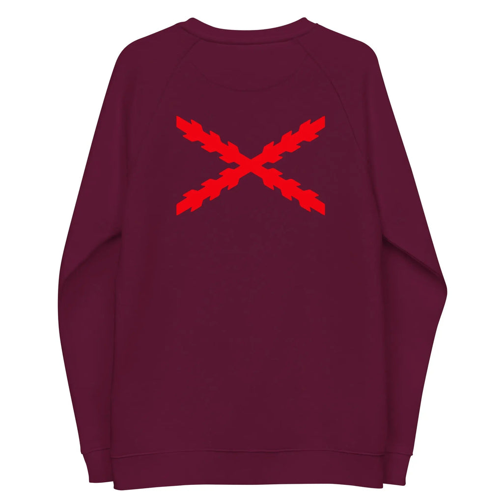 Comprar Sudadera Cruz de Borgoña unisex Bandera España La Flamenca de Borgoña Patricia Muñoz VOX