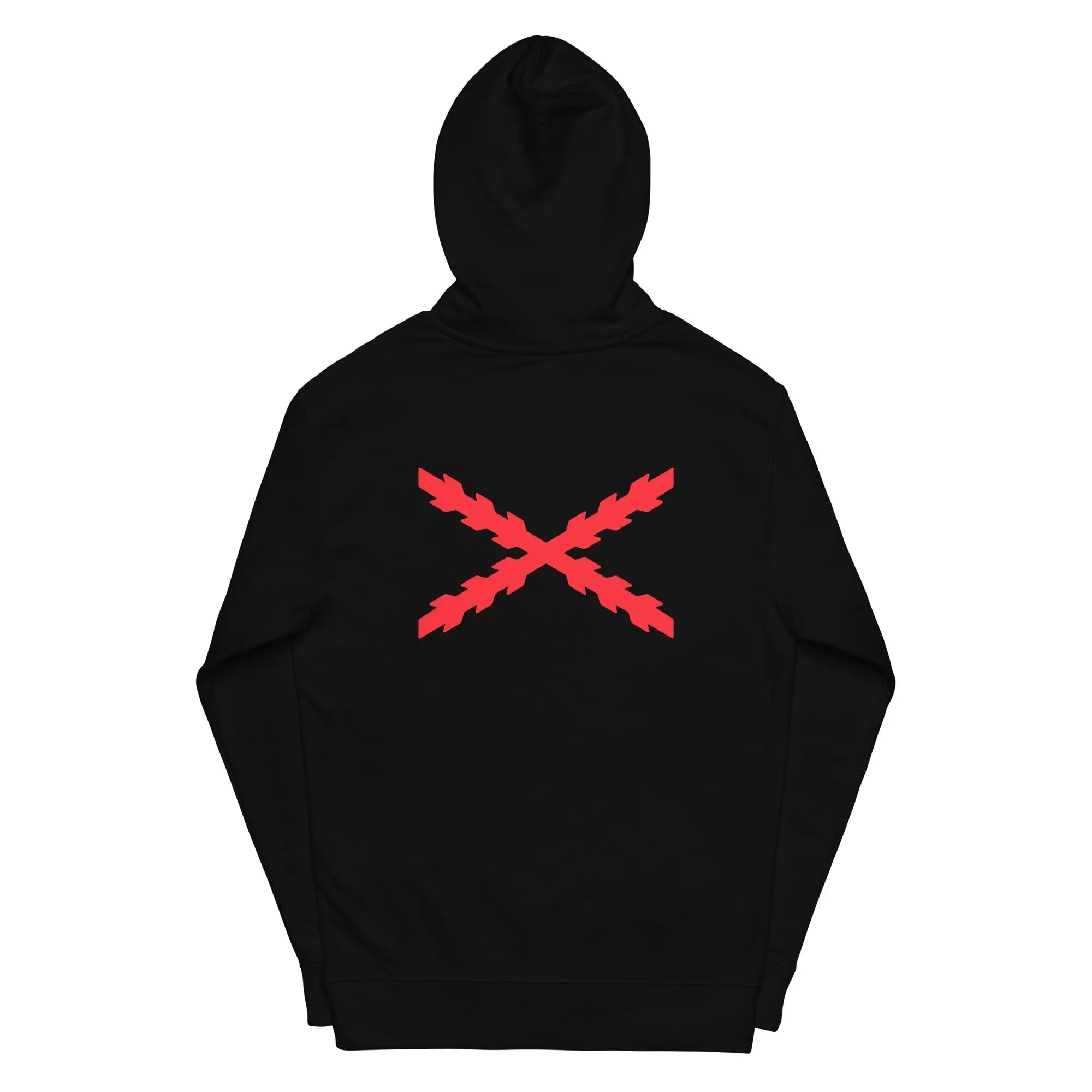 Comprar Sudadera Cruz de San Andrés capucha unisex Bandera España La Flamenca de Borgoña Patricia Muñoz VOX