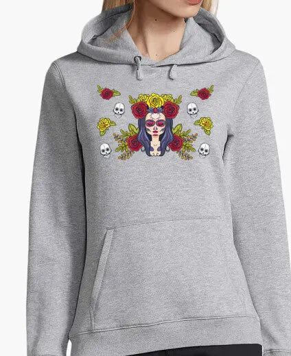 Comprar Sudadera España mujer La Muerte Bandera España La Flamenca de Borgoña Patricia Muñoz VOX