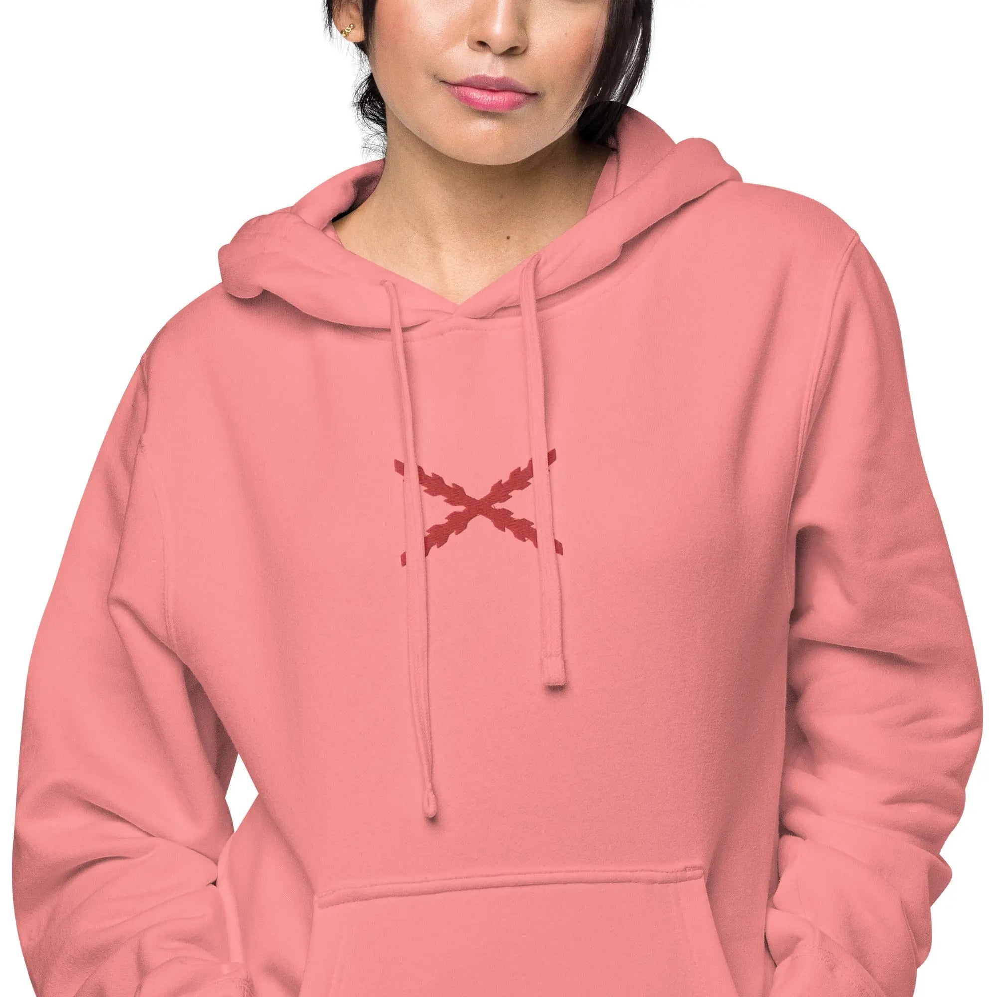 Comprar Sudadera Cruz de Borgoña con capucha Bandera España La Flamenca de Borgoña Patricia Muñoz VOX