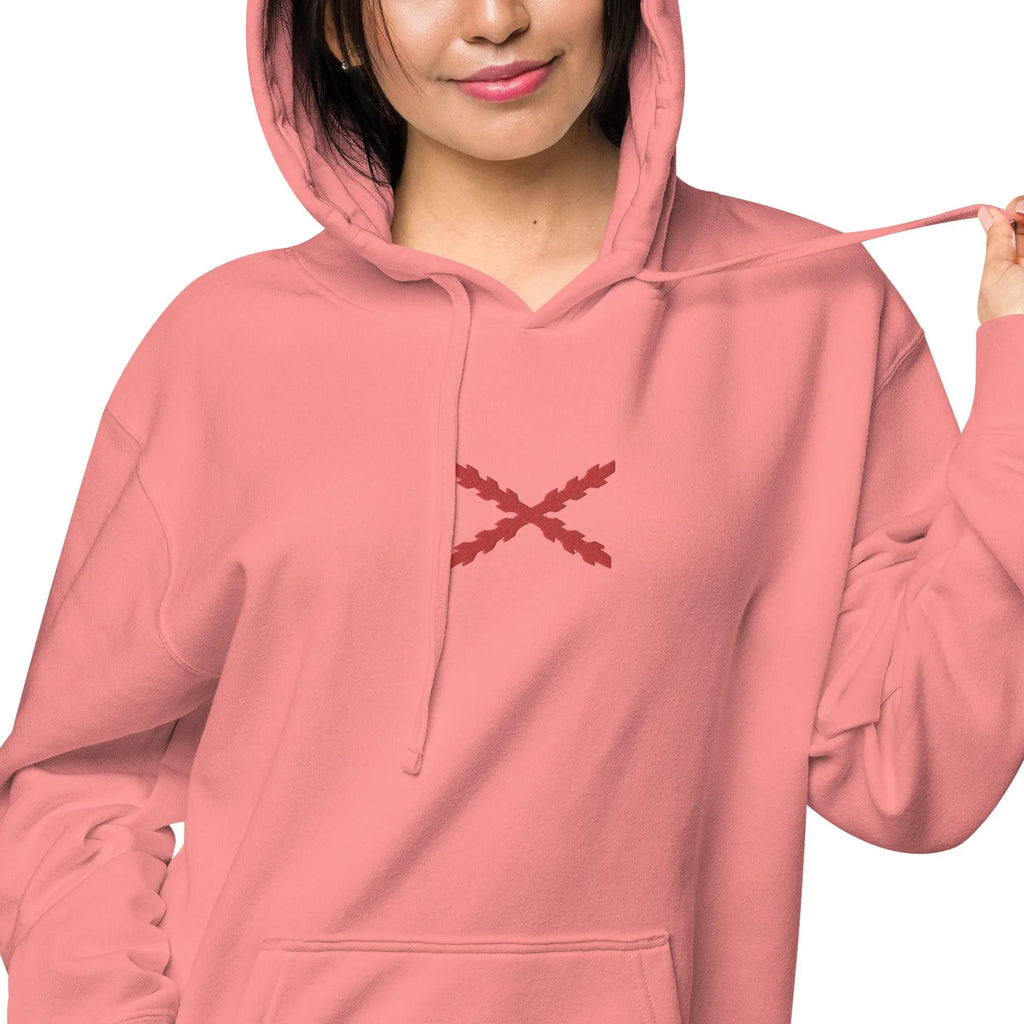 Comprar Sudadera Cruz de Borgoña con capucha Bandera España La Flamenca de Borgoña Patricia Muñoz VOX