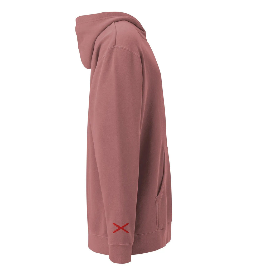Comprar Sudadera con capucha teñida unisex Cruz de Borgoña La Flamenca de Borgoña Bandera España