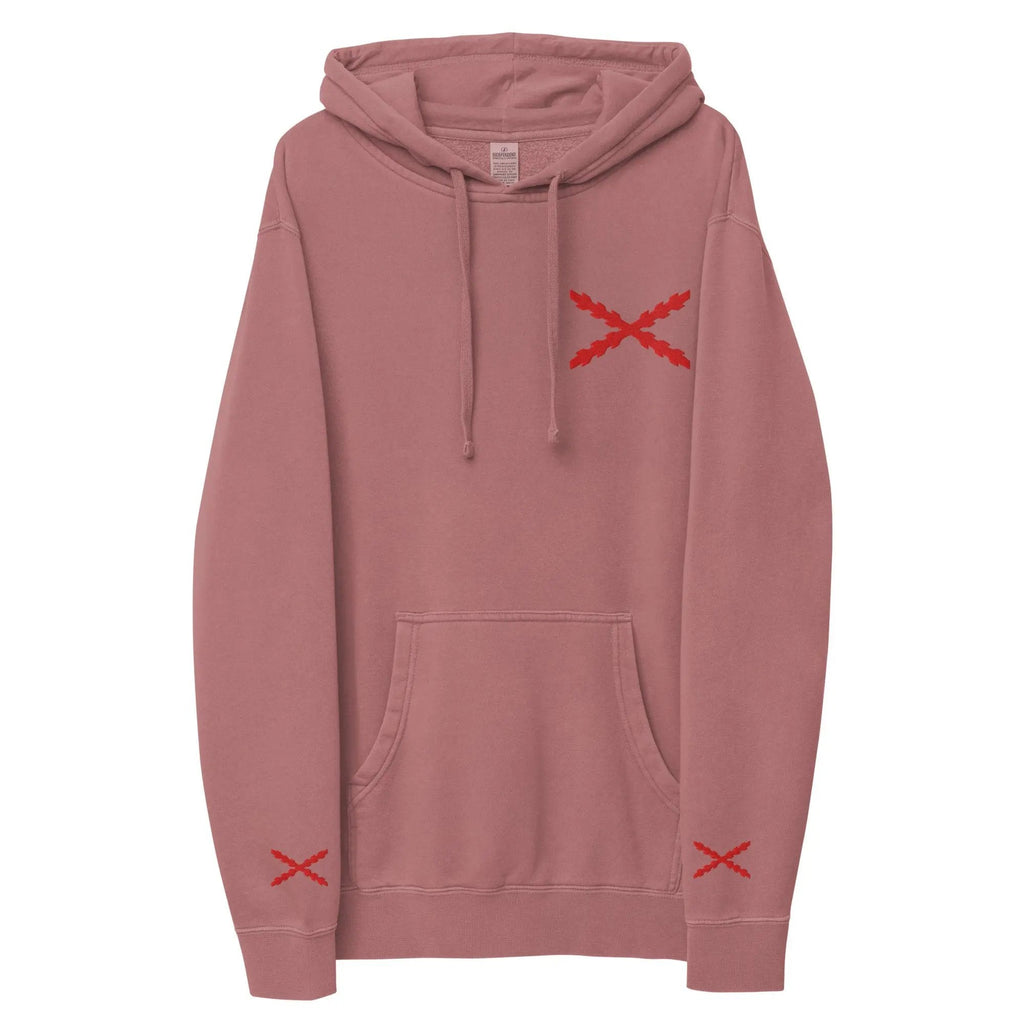 Comprar Sudadera con capucha teñida unisex Cruz de Borgoña La Flamenca de Borgoña Bandera España