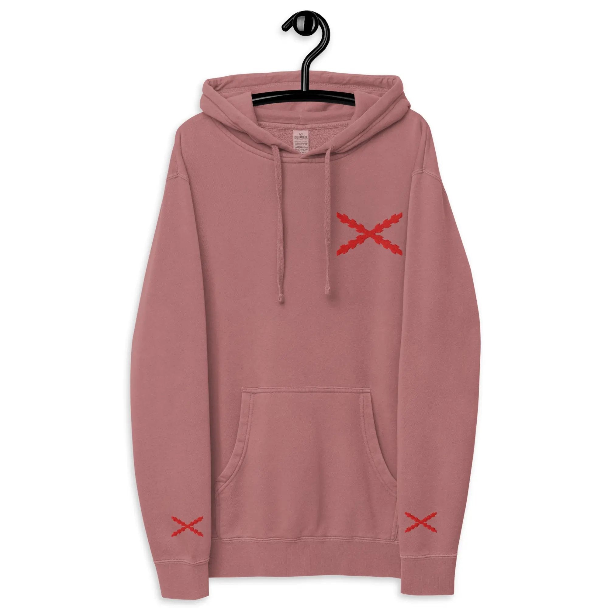 Comprar Sudadera con capucha teñida unisex Cruz de Borgoña La Flamenca de Borgoña Bandera España