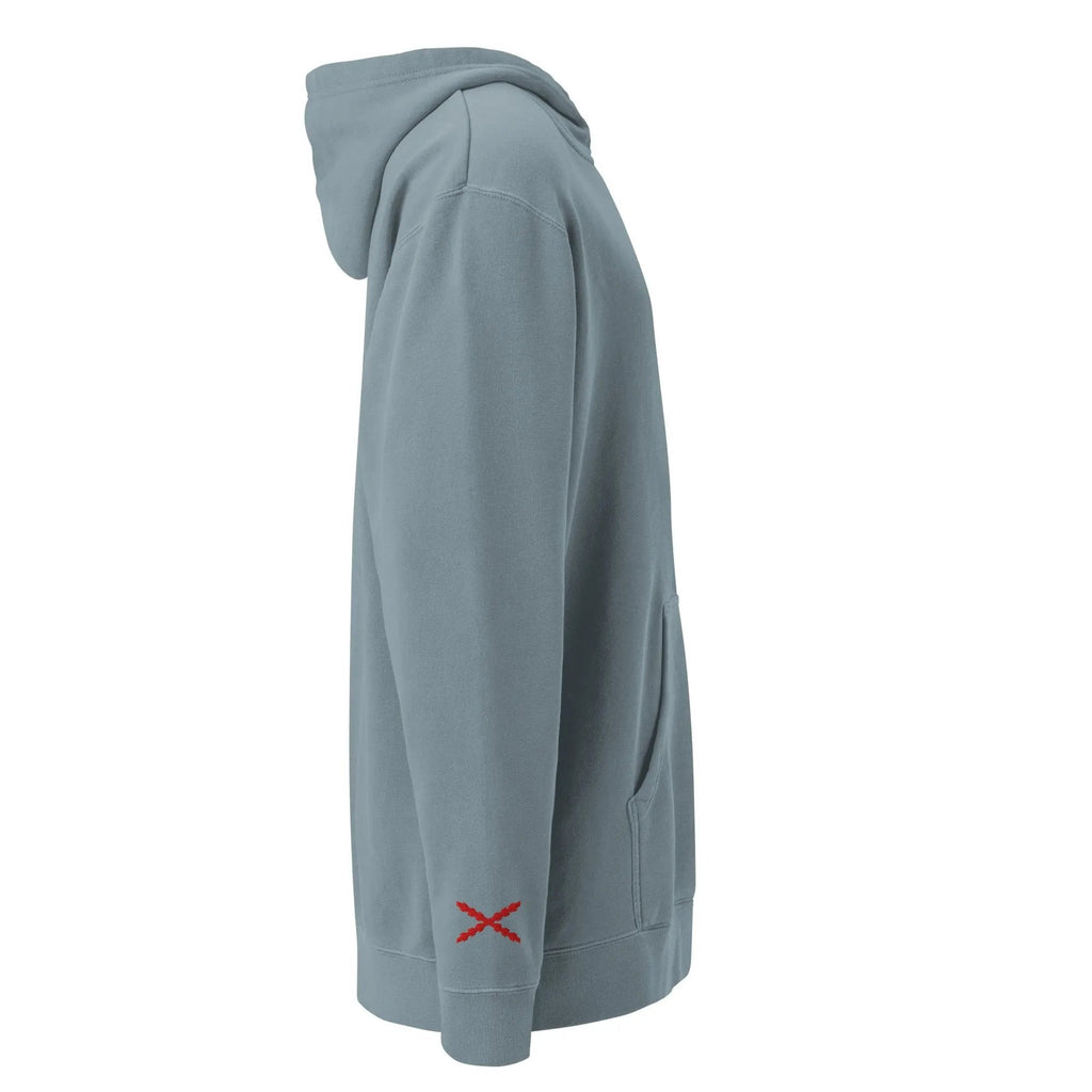 Comprar Sudadera con capucha teñida unisex Cruz de Borgoña La Flamenca de Borgoña Bandera España