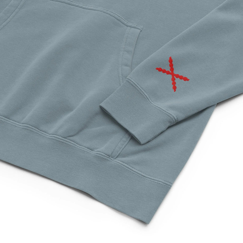Comprar Sudadera con capucha teñida unisex Cruz de Borgoña La Flamenca de Borgoña Bandera España