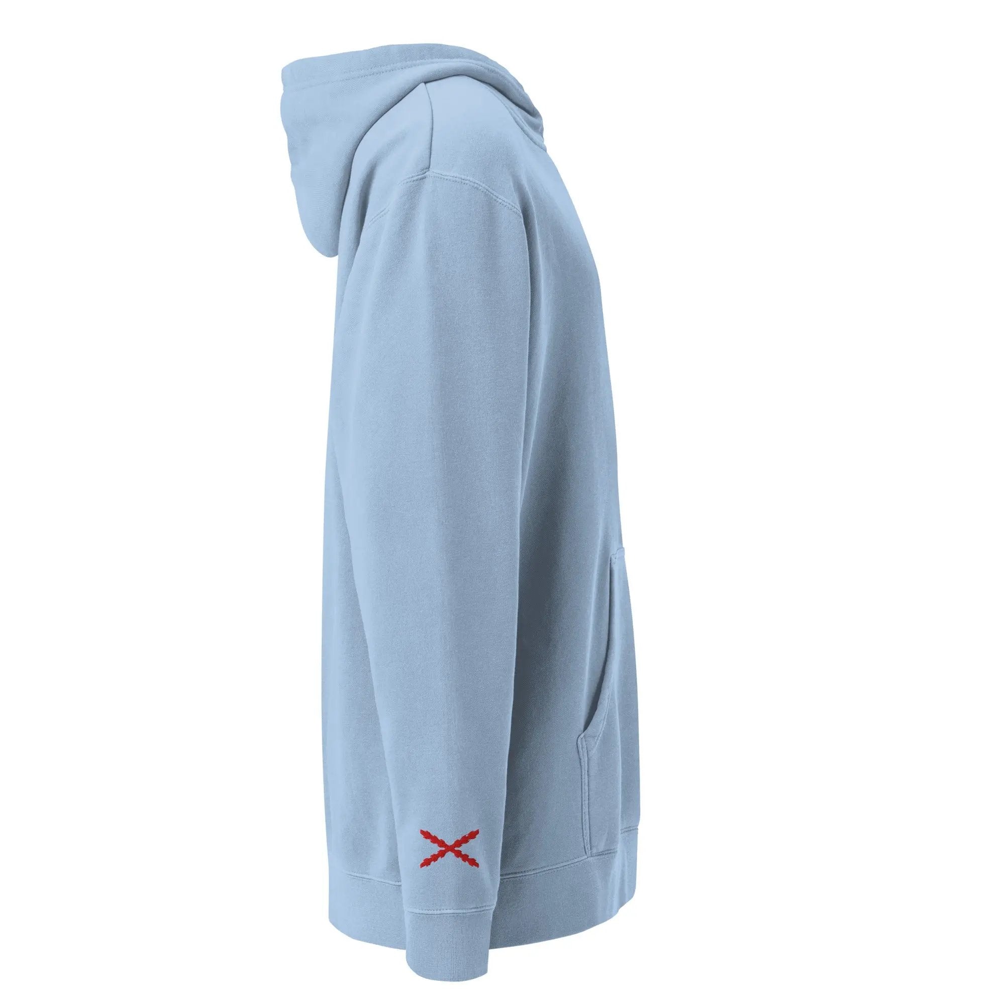 Comprar Sudadera con capucha teñida unisex Cruz de Borgoña La Flamenca de Borgoña Bandera España