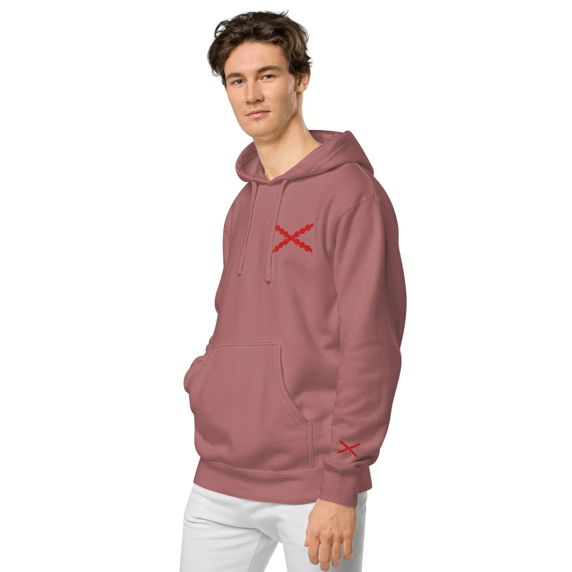 Comprar Sudadera con capucha teñida unisex Cruz de Borgoña La Flamenca de Borgoña Bandera España