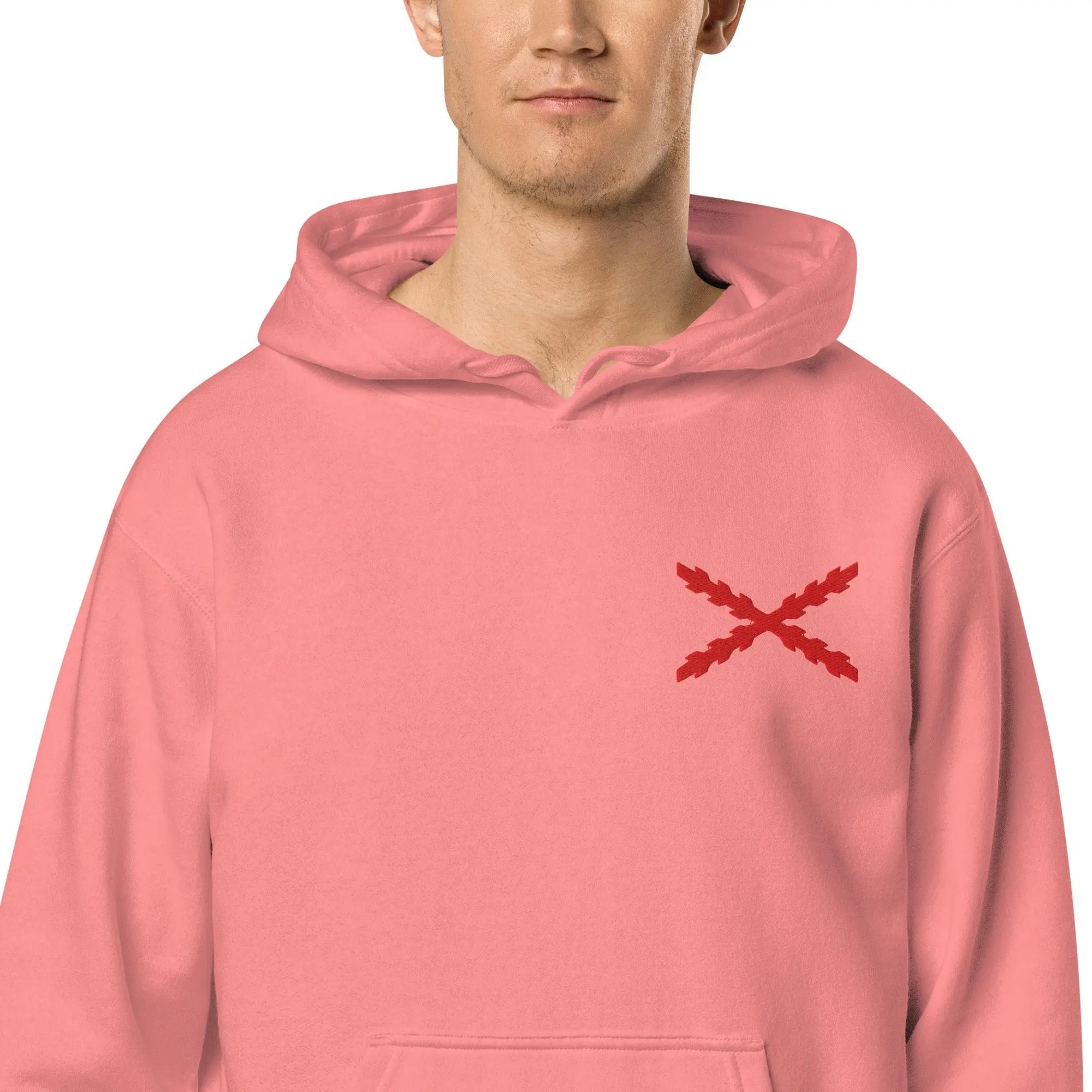 Comprar Sudadera con capucha teñida unisex Cruz de Borgoña La Flamenca de Borgoña Bandera España
