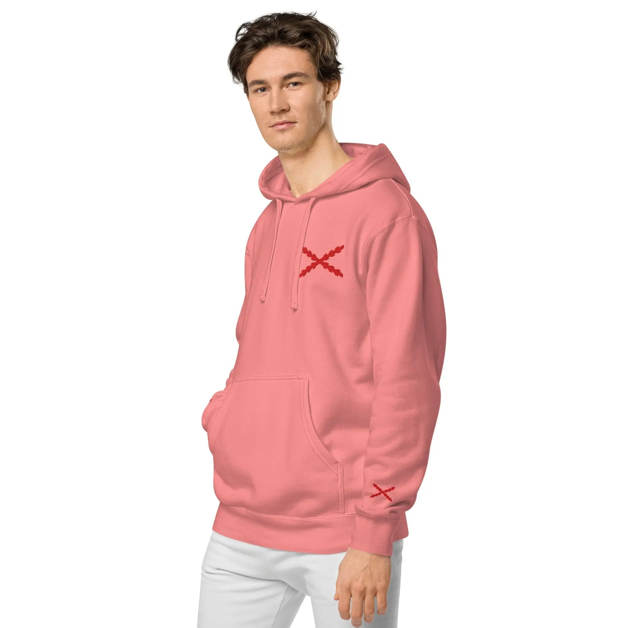 Comprar Sudadera con capucha teñida unisex Cruz de Borgoña La Flamenca de Borgoña Bandera España