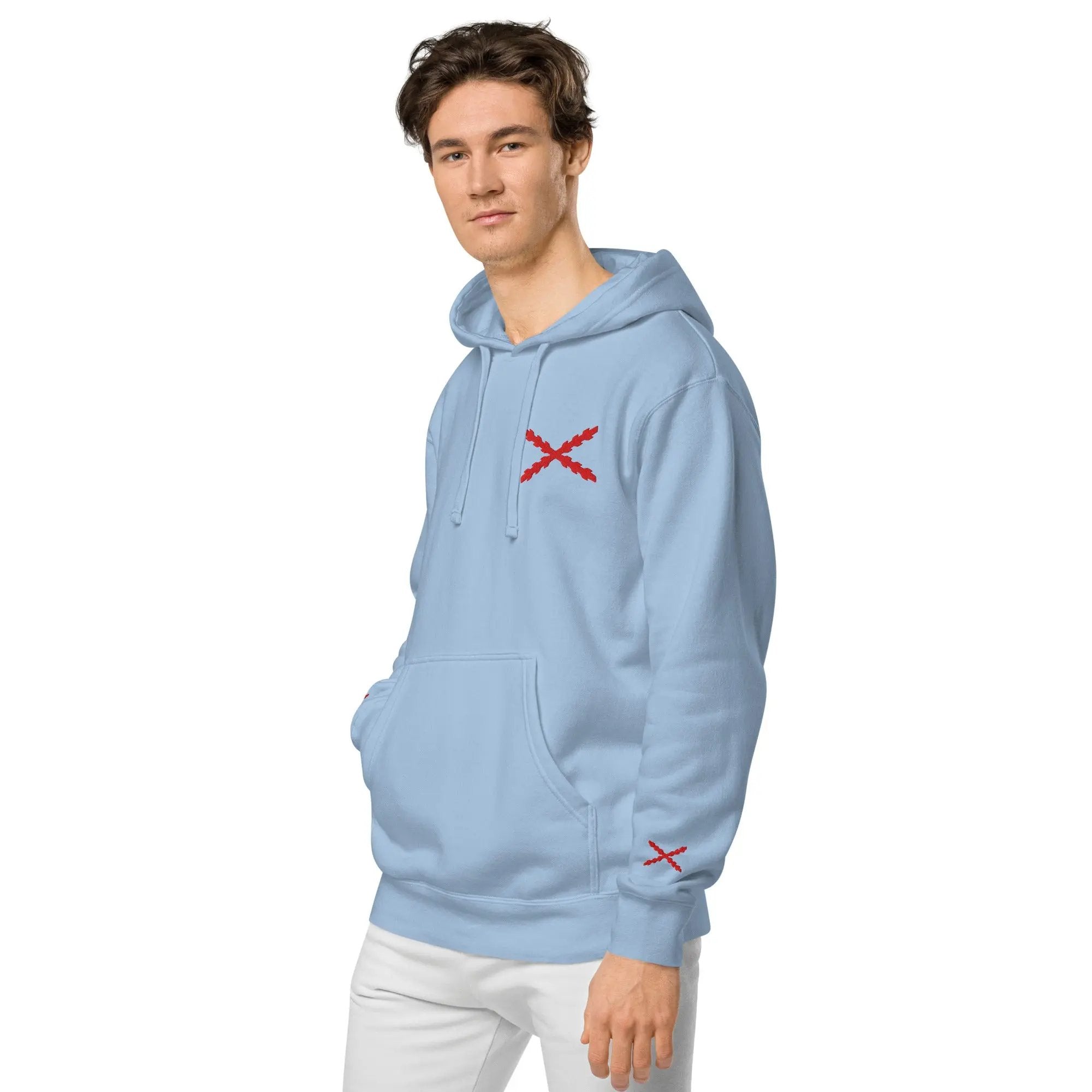 Comprar Sudadera con capucha teñida unisex Cruz de Borgoña La Flamenca de Borgoña Bandera España