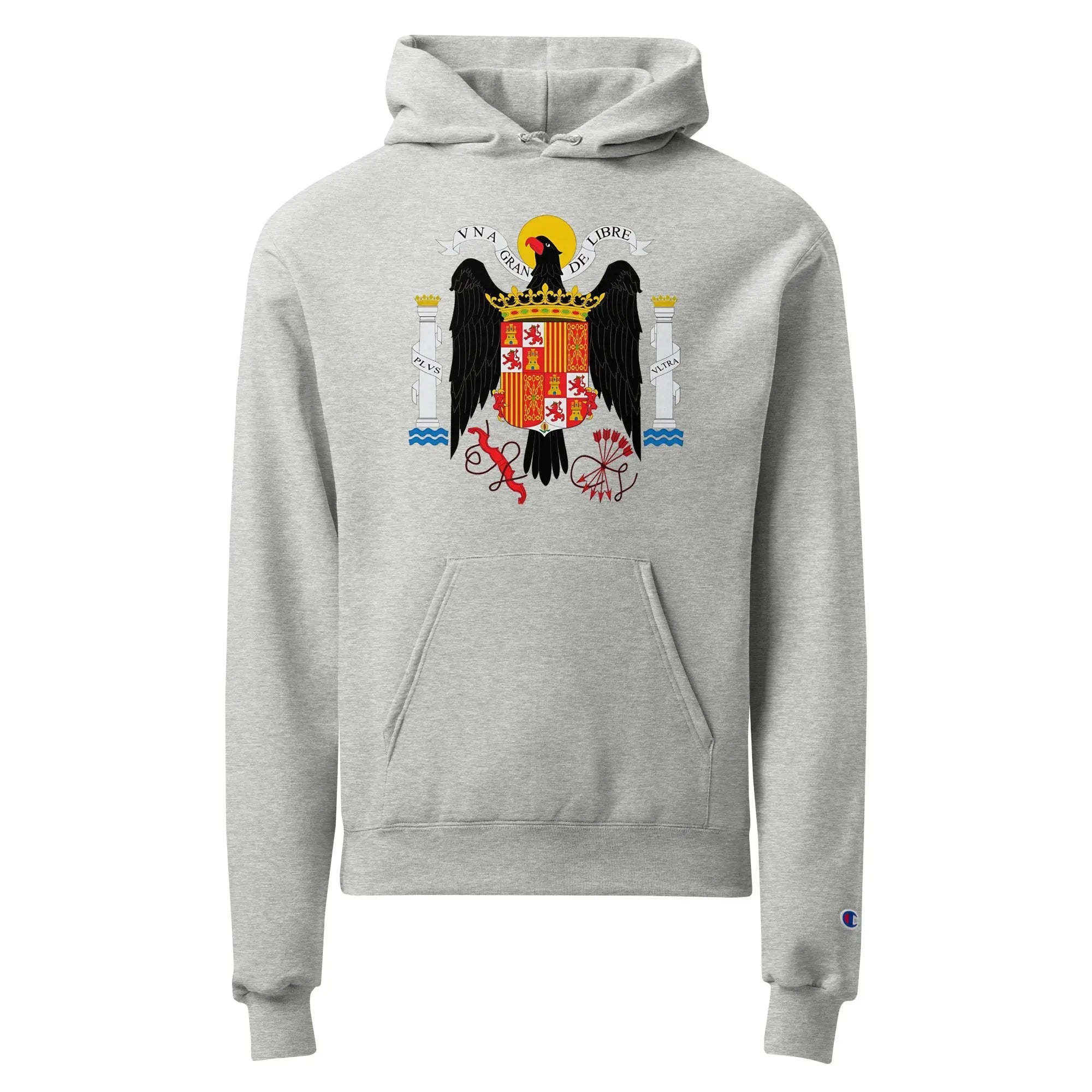 Comprar Sudadera con capucha unisex Champion Águila de San Juan Bandera España La Flamenca de Borgoña Patricia Muñoz VOX