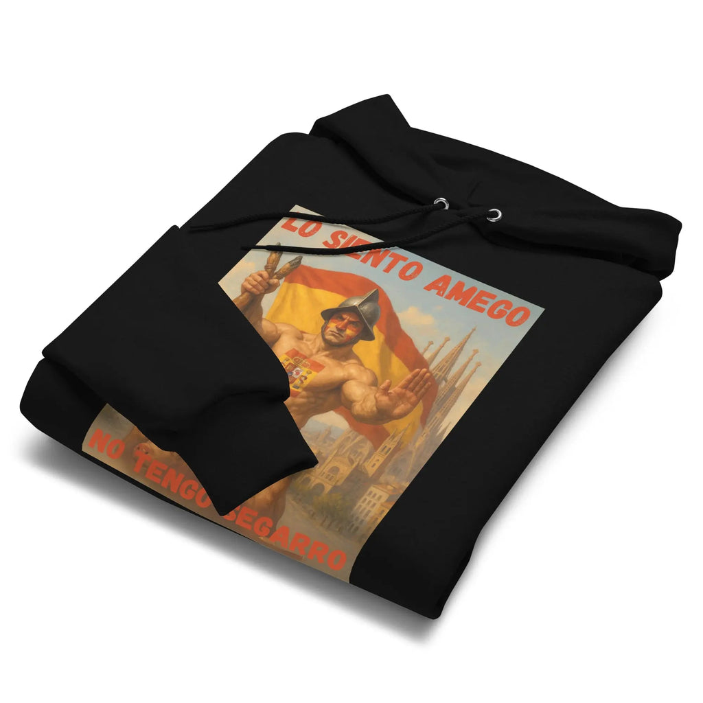 Comprar Sudadera con capucha unisex Champion Lo siento Amego, no tengo segarro Bandera España La Flamenca de Borgoña Patricia Muñoz VOX