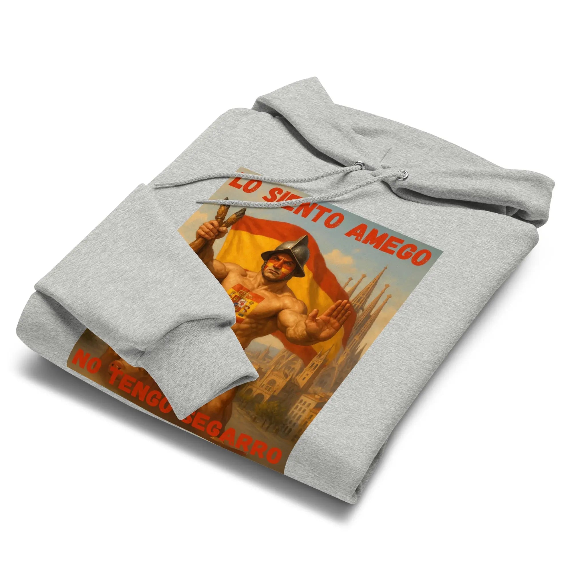 Comprar Sudadera con capucha unisex Champion Lo siento Amego, no tengo segarro Bandera España La Flamenca de Borgoña Patricia Muñoz VOX