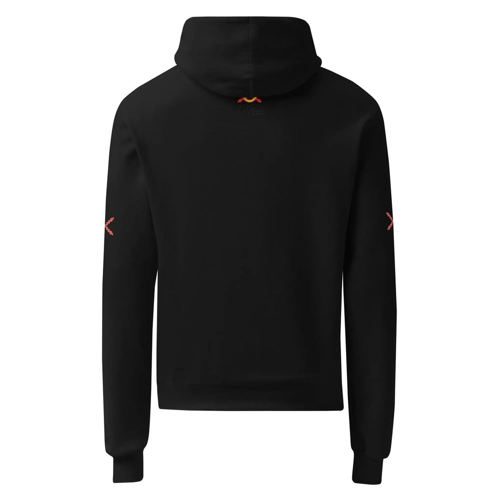 Comprar Sudadera con capucha unisex Champion "Ser español es un Honor" La Flamenca de Borgoña Bandera España