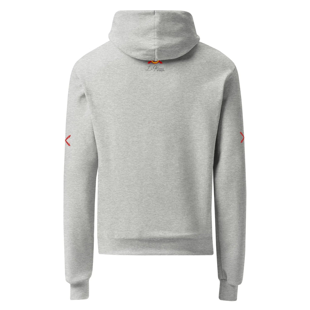 Comprar Sudadera con capucha unisex Champion "Ser español es un Honor" La Flamenca de Borgoña Bandera España