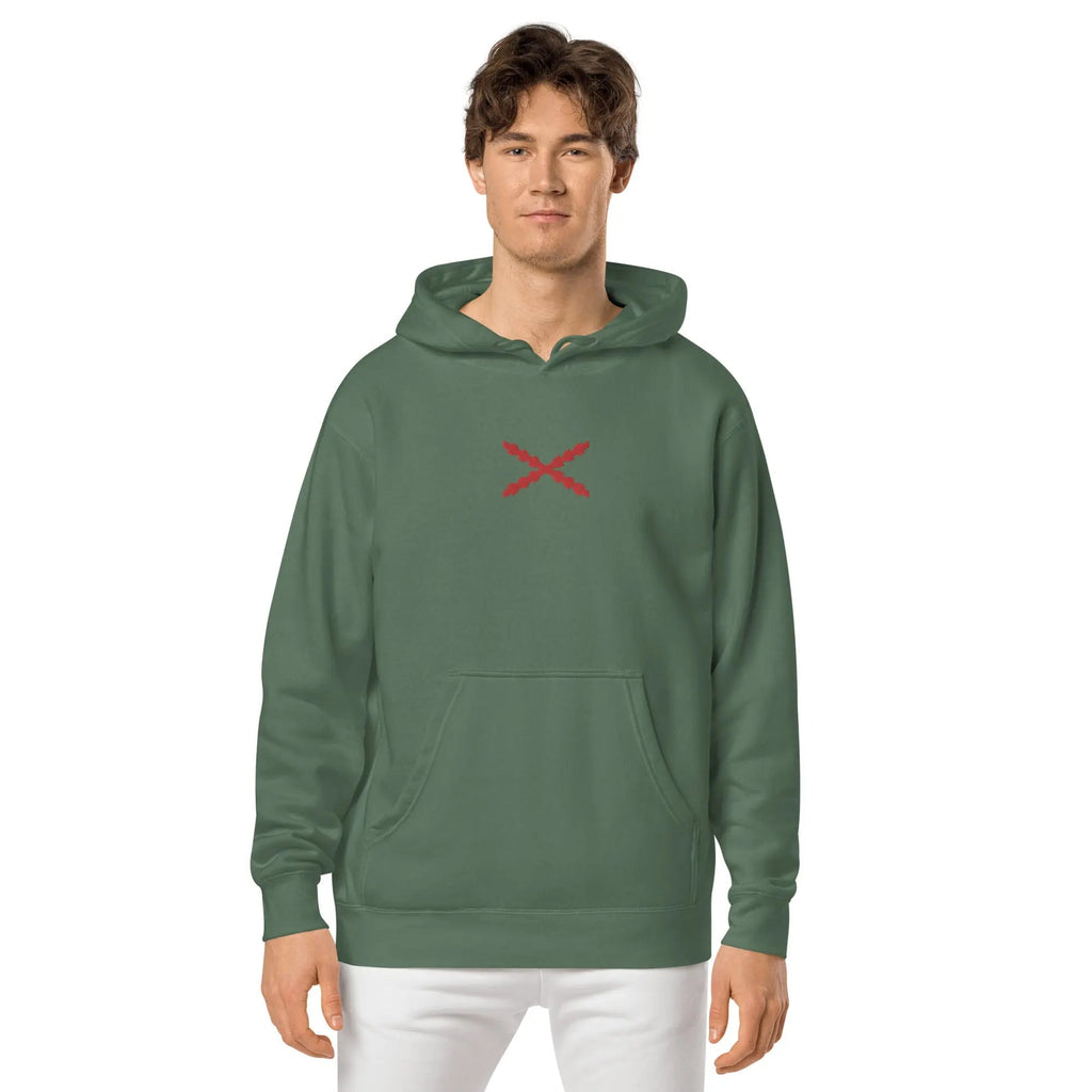 Comprar Sudadera Cruz de Borgoña con capucha unisex Bandera España La Flamenca de Borgoña Patricia Muñoz VOX