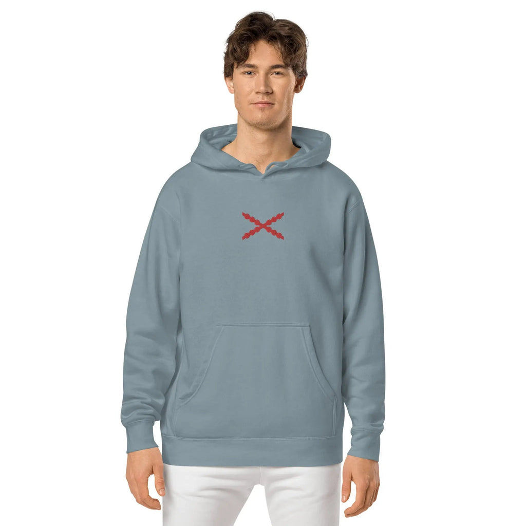 Comprar Sudadera Cruz de Borgoña con capucha unisex Bandera España La Flamenca de Borgoña Patricia Muñoz VOX